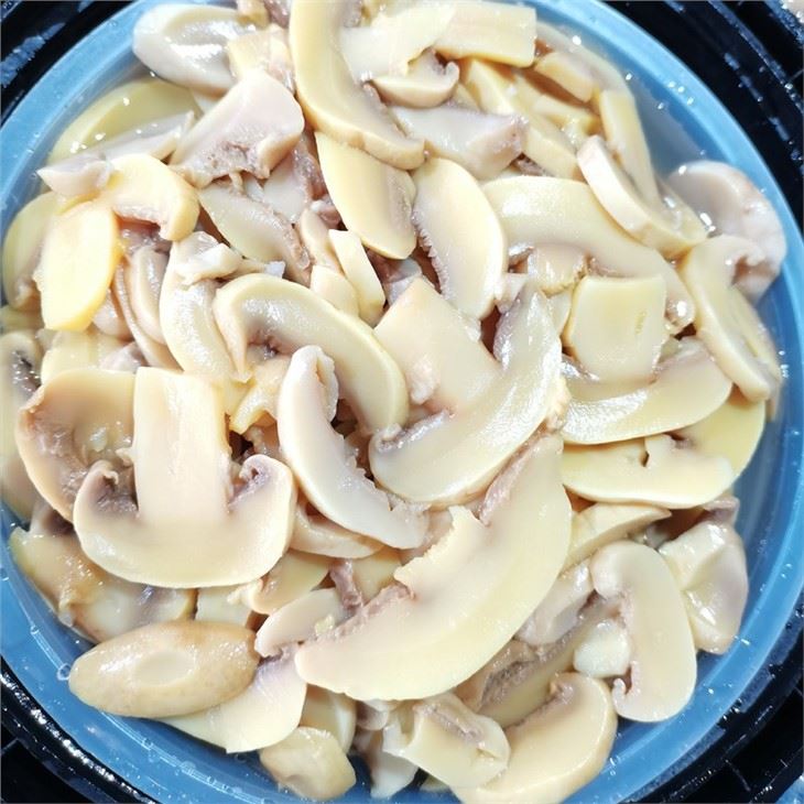 Brined PNS mushroom in drums